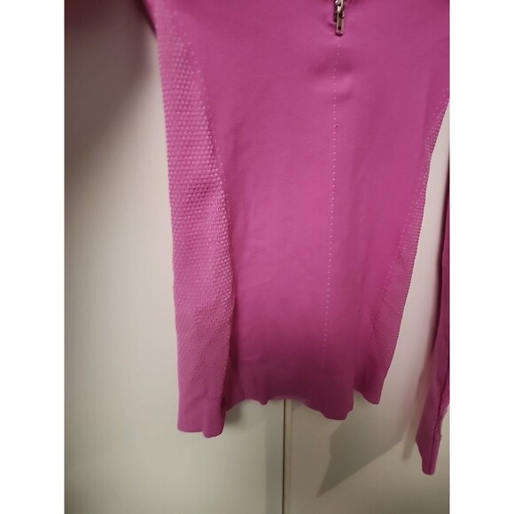 Free People Movement Pink 1/2 Zip Mock Neck  Activewear PulloverWomens XS Barbie - Picture 6 of 15